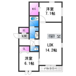 Vievle阿倍野播磨町の物件間取画像